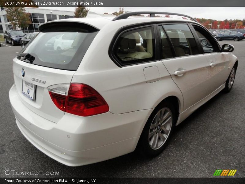 Alpine White / Beige 2007 BMW 3 Series 328xi Wagon