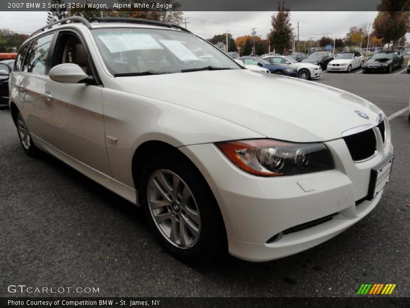 Alpine White / Beige 2007 BMW 3 Series 328xi Wagon