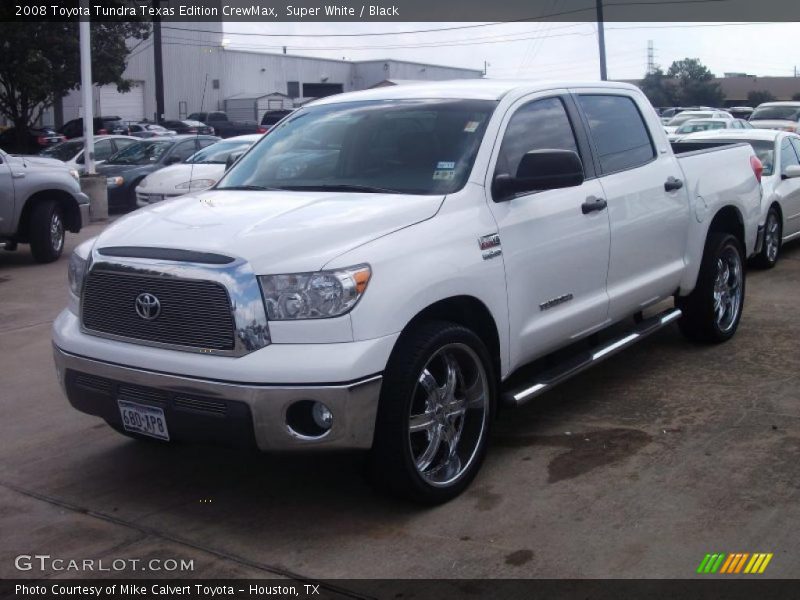 Super White / Black 2008 Toyota Tundra Texas Edition CrewMax