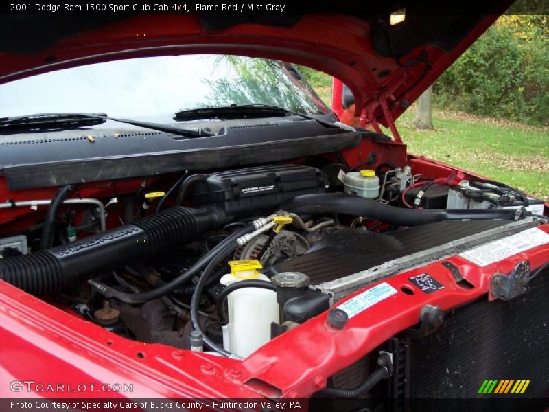 Flame Red / Mist Gray 2001 Dodge Ram 1500 Sport Club Cab 4x4