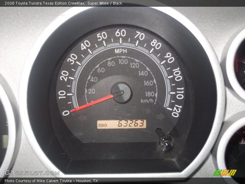 Super White / Black 2008 Toyota Tundra Texas Edition CrewMax