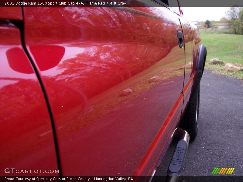Flame Red / Mist Gray 2001 Dodge Ram 1500 Sport Club Cab 4x4
