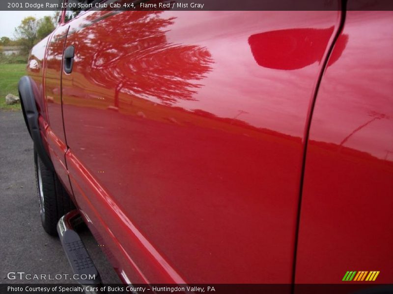 Flame Red / Mist Gray 2001 Dodge Ram 1500 Sport Club Cab 4x4