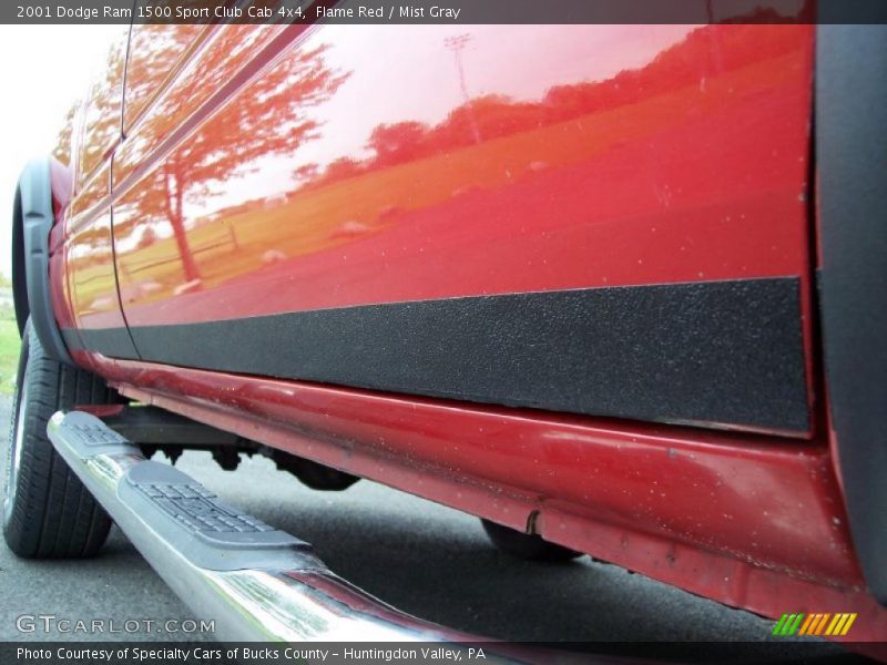 Flame Red / Mist Gray 2001 Dodge Ram 1500 Sport Club Cab 4x4