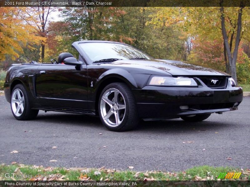 Black / Dark Charcoal 2001 Ford Mustang GT Convertible