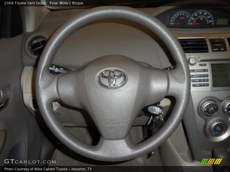 Polar White / Bisque 2009 Toyota Yaris Sedan