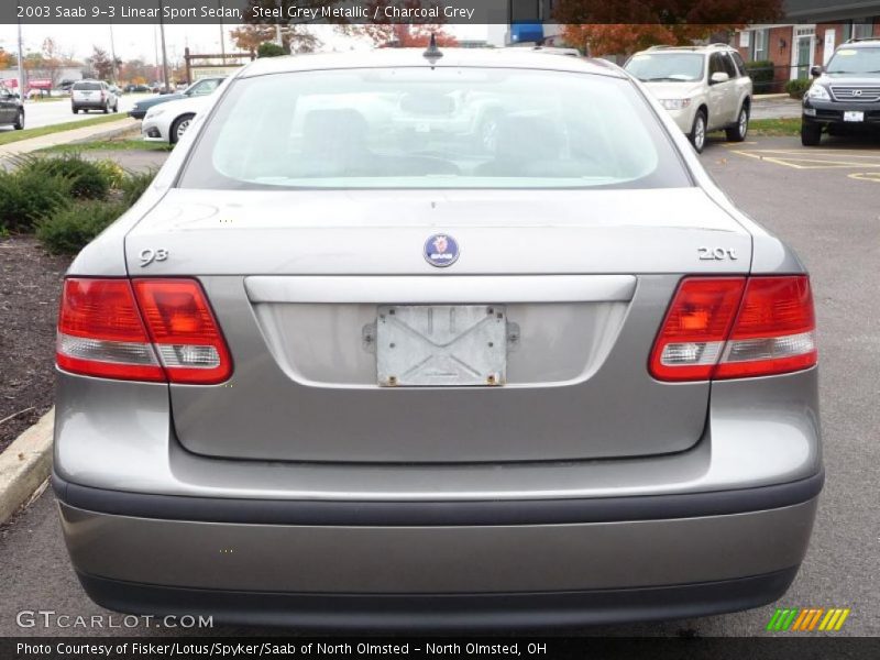 Steel Grey Metallic / Charcoal Grey 2003 Saab 9-3 Linear Sport Sedan