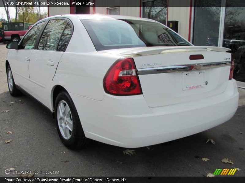White / Gray 2005 Chevrolet Malibu LS V6 Sedan