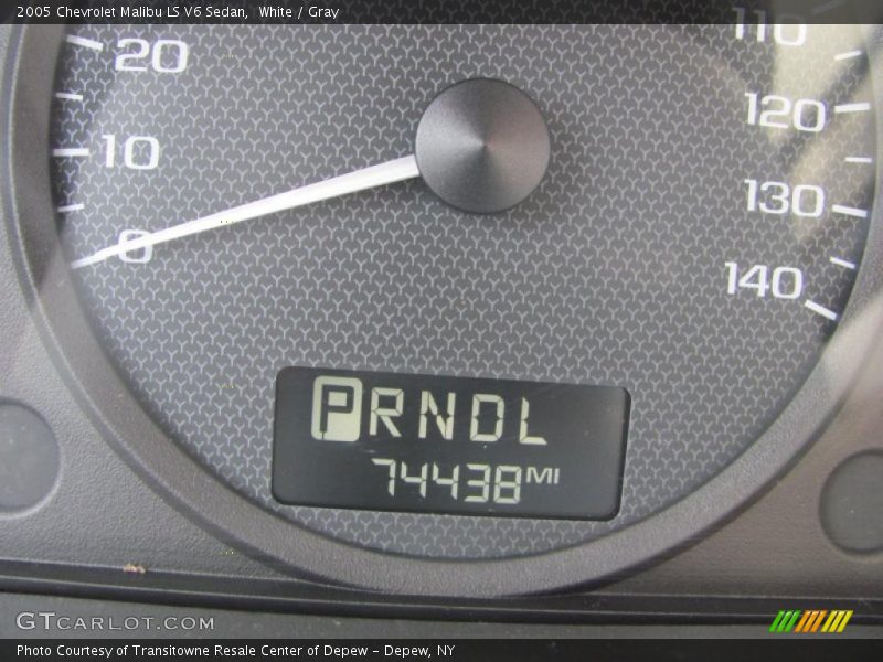 White / Gray 2005 Chevrolet Malibu LS V6 Sedan