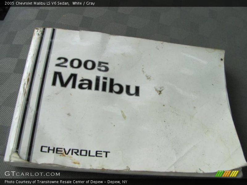 White / Gray 2005 Chevrolet Malibu LS V6 Sedan