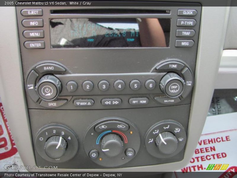 White / Gray 2005 Chevrolet Malibu LS V6 Sedan