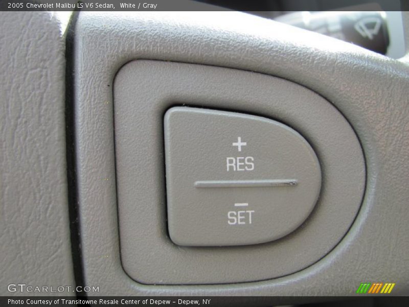 White / Gray 2005 Chevrolet Malibu LS V6 Sedan