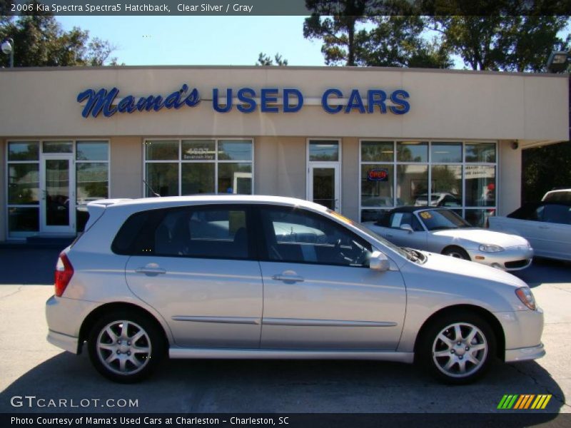 Clear Silver / Gray 2006 Kia Spectra Spectra5 Hatchback