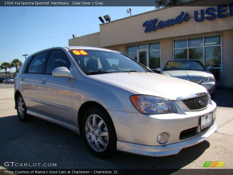 Clear Silver / Gray 2006 Kia Spectra Spectra5 Hatchback