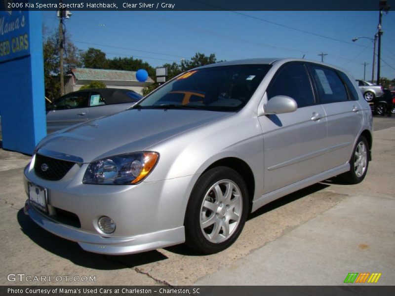 Clear Silver / Gray 2006 Kia Spectra Spectra5 Hatchback