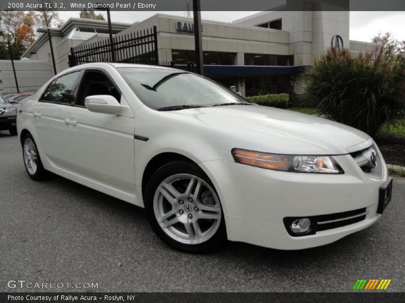 White Diamond Pearl / Ebony 2008 Acura TL 3.2