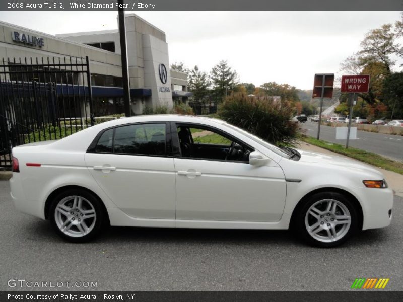 White Diamond Pearl / Ebony 2008 Acura TL 3.2