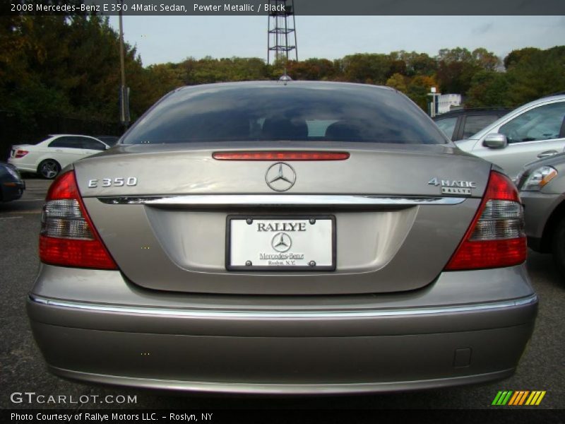 Pewter Metallic / Black 2008 Mercedes-Benz E 350 4Matic Sedan