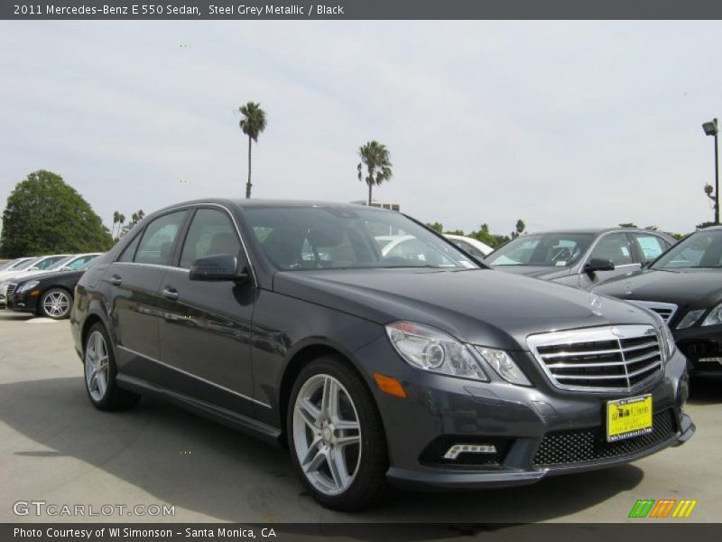 Steel Grey Metallic / Black 2011 Mercedes-Benz E 550 Sedan