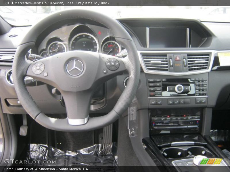 Steel Grey Metallic / Black 2011 Mercedes-Benz E 550 Sedan