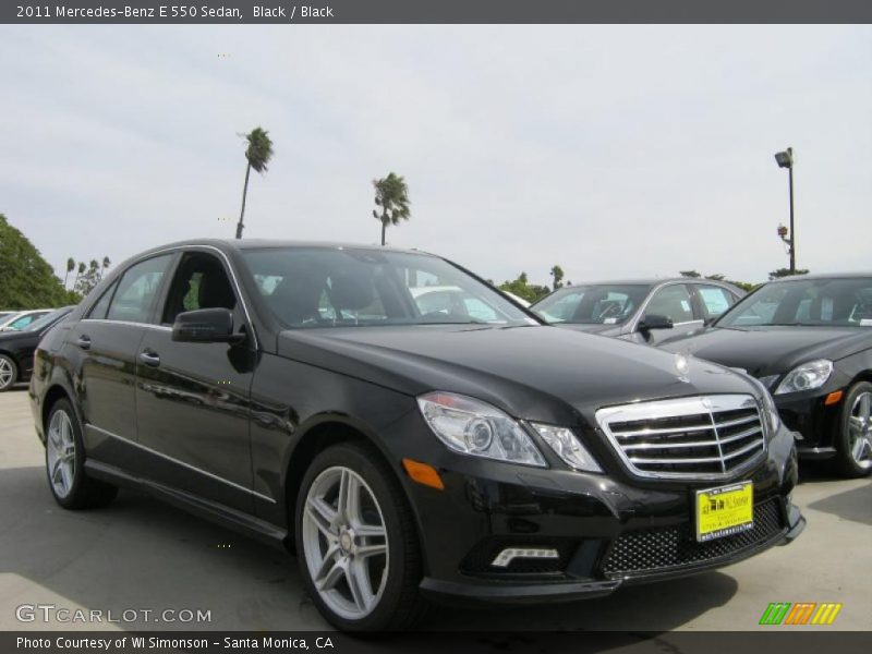 Black / Black 2011 Mercedes-Benz E 550 Sedan