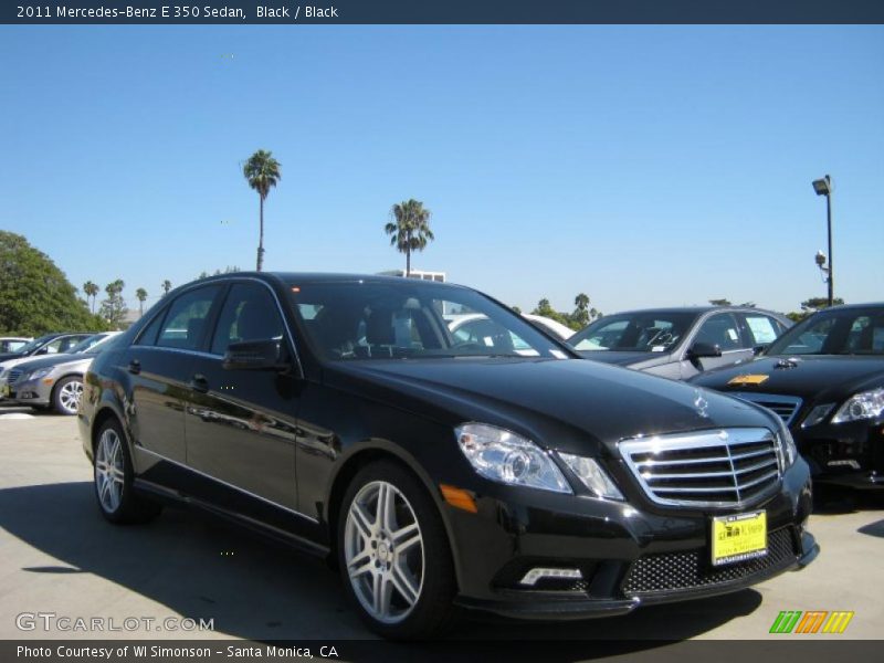 Black / Black 2011 Mercedes-Benz E 350 Sedan