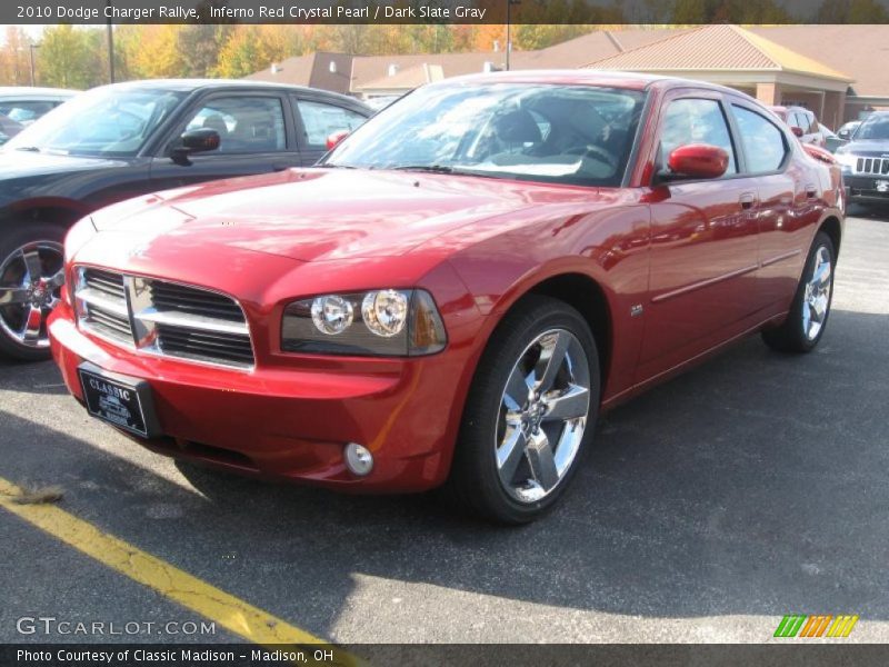 Inferno Red Crystal Pearl / Dark Slate Gray 2010 Dodge Charger Rallye