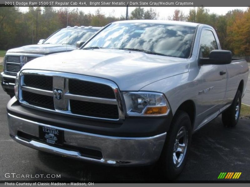 Bright Silver Metallic / Dark Slate Gray/Medium Graystone 2011 Dodge Ram 1500 ST Regular Cab 4x4