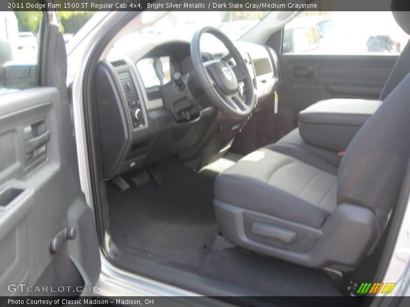 Bright Silver Metallic / Dark Slate Gray/Medium Graystone 2011 Dodge Ram 1500 ST Regular Cab 4x4