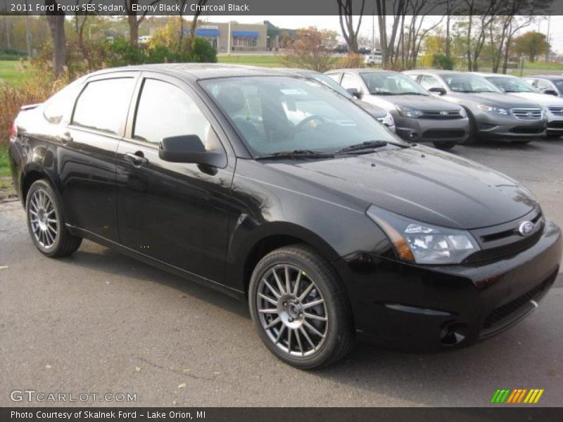 Ebony Black / Charcoal Black 2011 Ford Focus SES Sedan