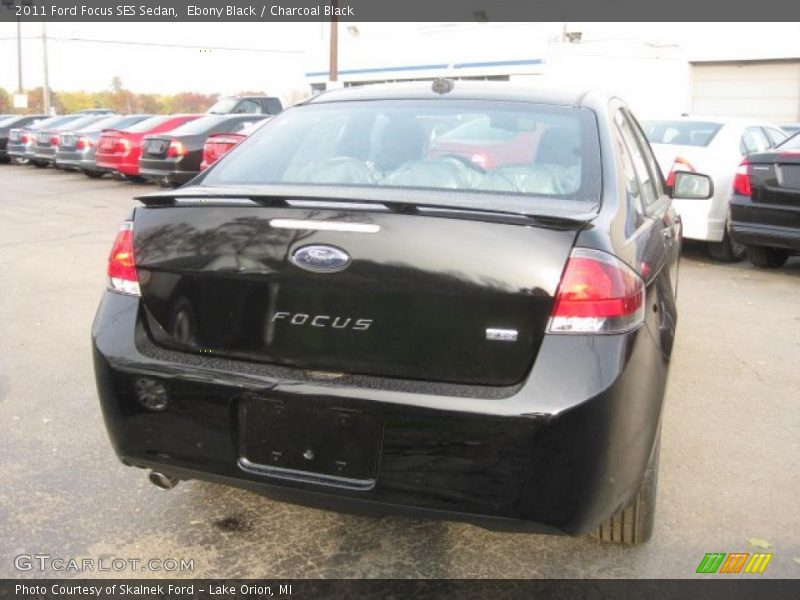 Ebony Black / Charcoal Black 2011 Ford Focus SES Sedan