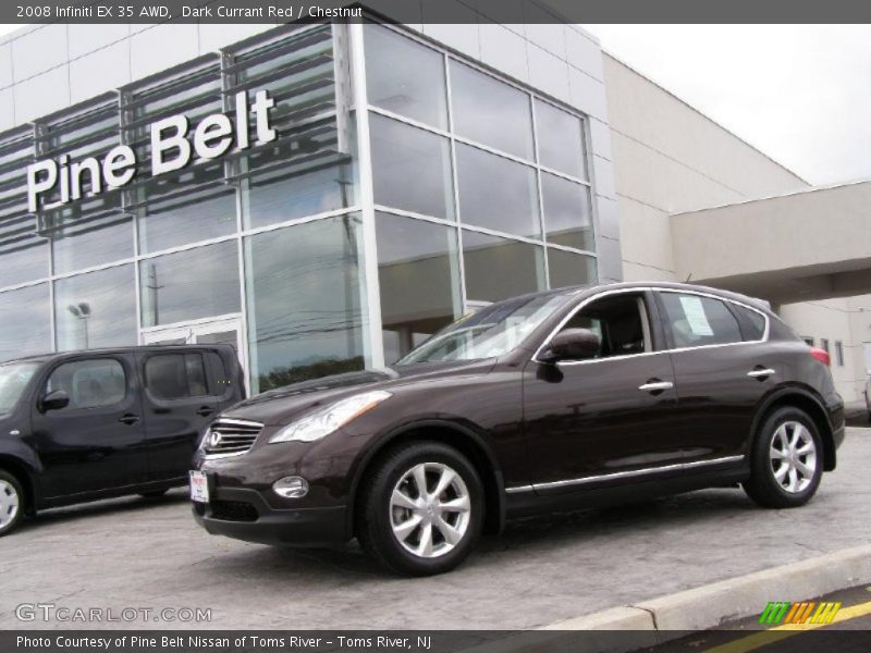 Dark Currant Red / Chestnut 2008 Infiniti EX 35 AWD