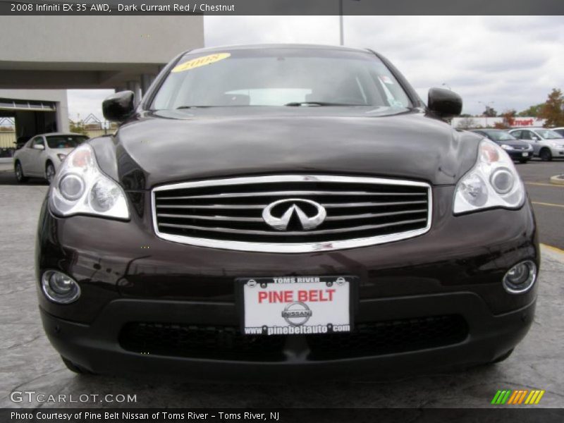 Dark Currant Red / Chestnut 2008 Infiniti EX 35 AWD