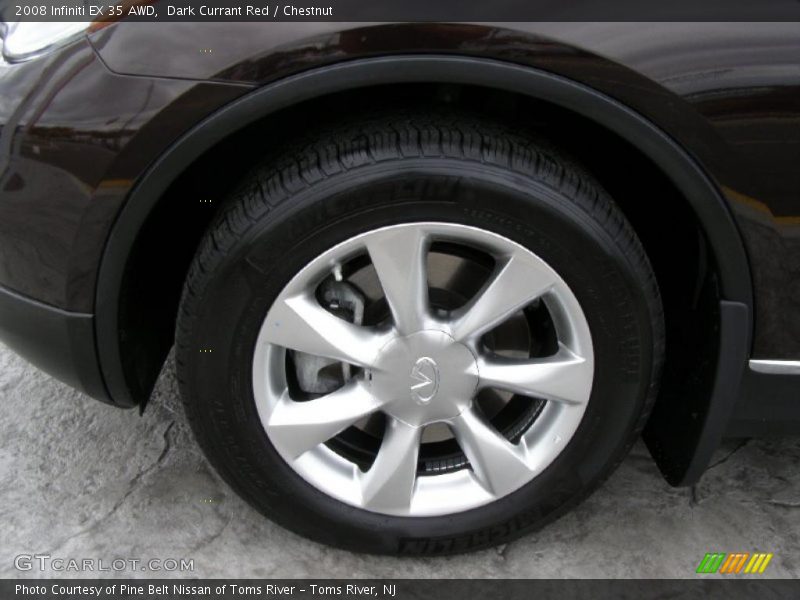 Dark Currant Red / Chestnut 2008 Infiniti EX 35 AWD