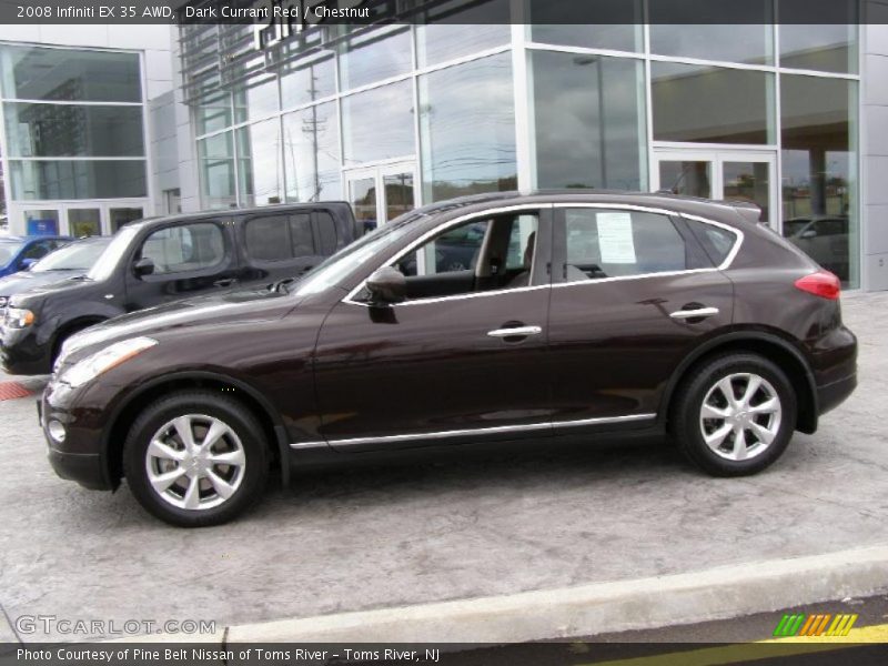 Dark Currant Red / Chestnut 2008 Infiniti EX 35 AWD