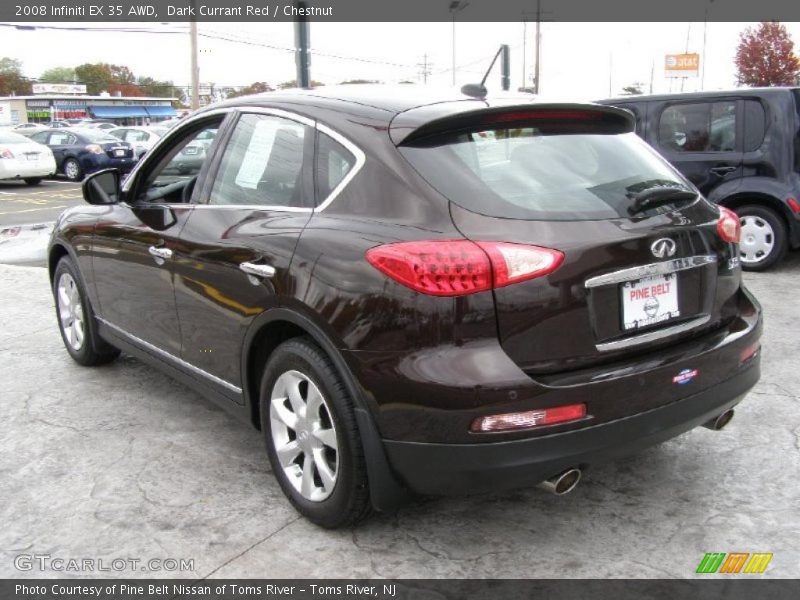 Dark Currant Red / Chestnut 2008 Infiniti EX 35 AWD