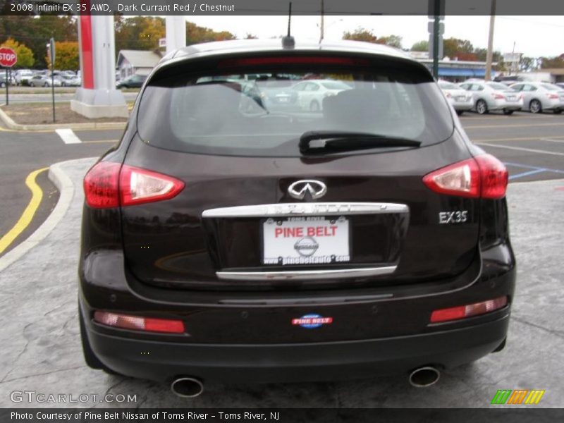 Dark Currant Red / Chestnut 2008 Infiniti EX 35 AWD