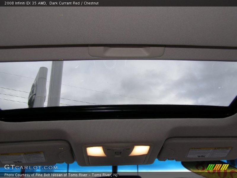 Dark Currant Red / Chestnut 2008 Infiniti EX 35 AWD