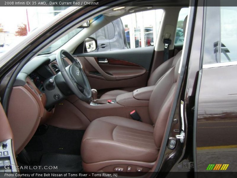 Dark Currant Red / Chestnut 2008 Infiniti EX 35 AWD