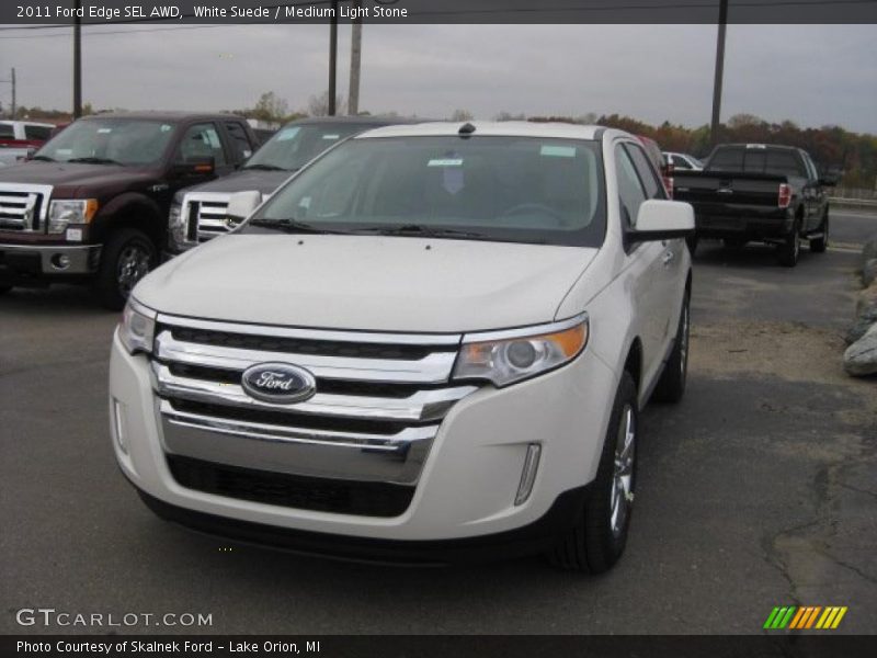 White Suede / Medium Light Stone 2011 Ford Edge SEL AWD