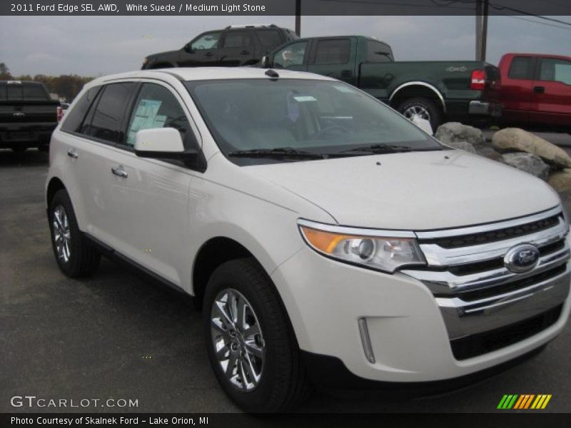 White Suede / Medium Light Stone 2011 Ford Edge SEL AWD