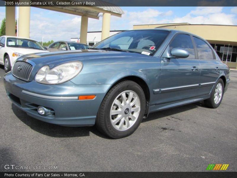 Celadon Green / Beige 2005 Hyundai Sonata LX V6