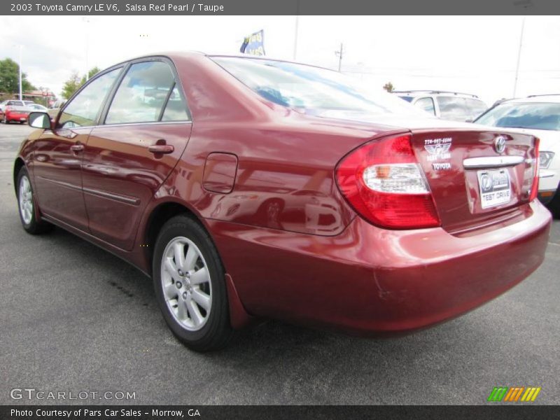 Salsa Red Pearl / Taupe 2003 Toyota Camry LE V6