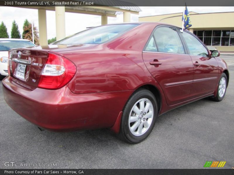 Salsa Red Pearl / Taupe 2003 Toyota Camry LE V6