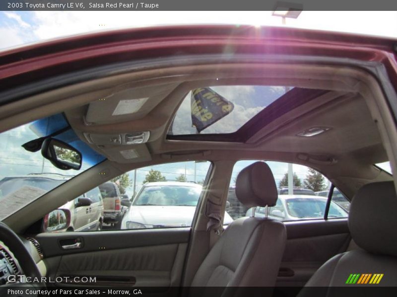 Salsa Red Pearl / Taupe 2003 Toyota Camry LE V6