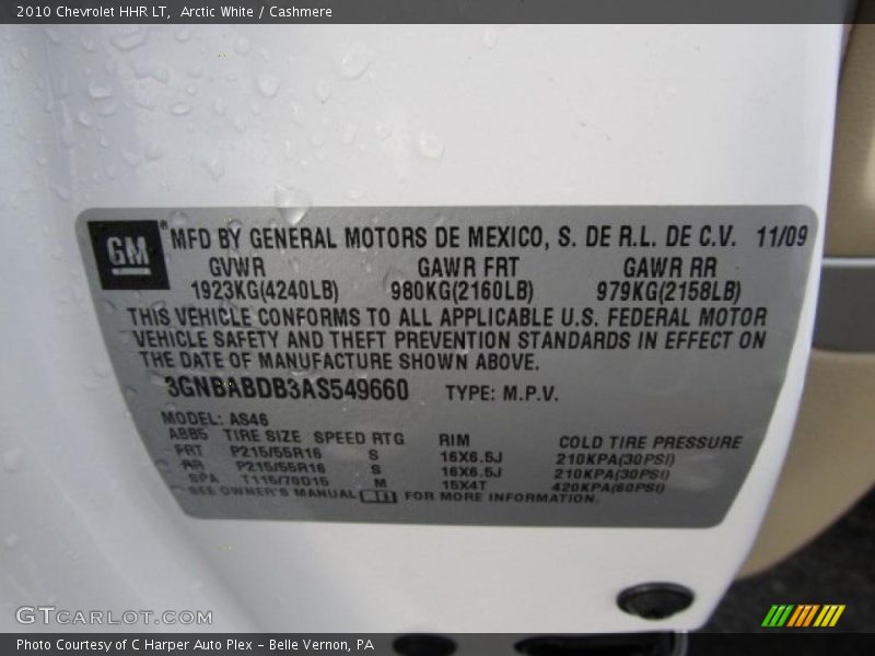 Arctic White / Cashmere 2010 Chevrolet HHR LT