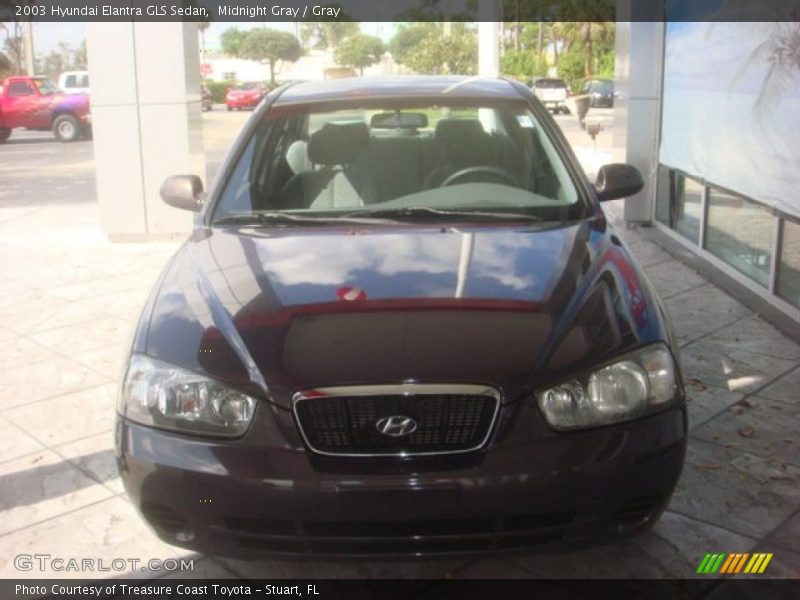 Midnight Gray / Gray 2003 Hyundai Elantra GLS Sedan