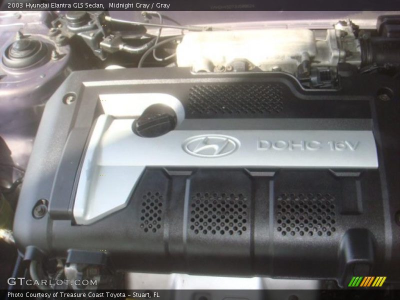 Midnight Gray / Gray 2003 Hyundai Elantra GLS Sedan