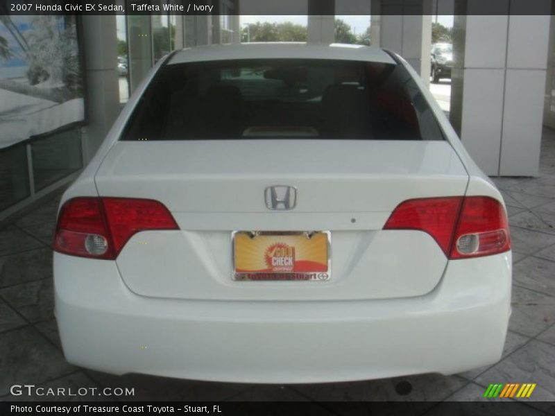 Taffeta White / Ivory 2007 Honda Civic EX Sedan