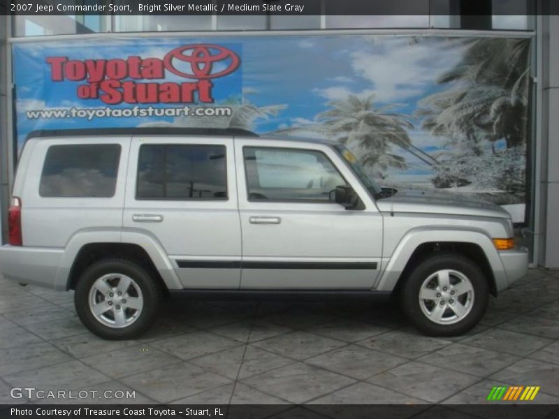 Bright Silver Metallic / Medium Slate Gray 2007 Jeep Commander Sport
